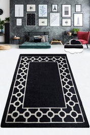 Conceptum Alfombra de Pasillo Bague Black 100 x 300 cm